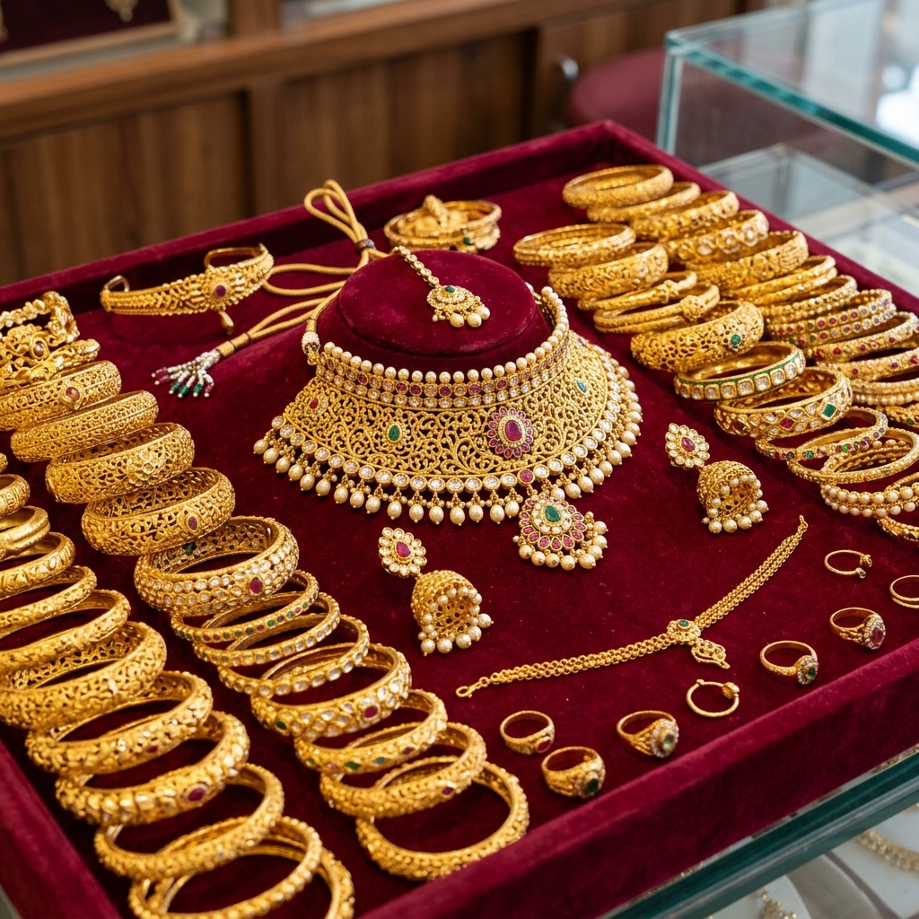 Beautiful South Asian 22K gold jewellery collection
